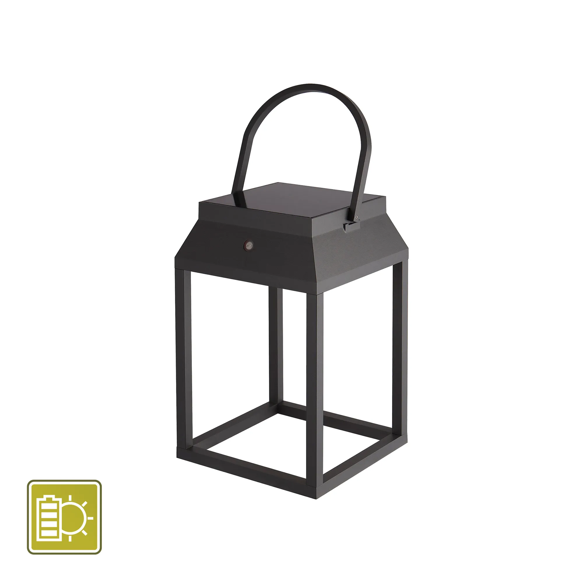 M7090  Sapporo Small Solar Portable Lantern 3W LED IP54 Graphite